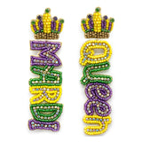 Mardi Queen Jeweled Earrings