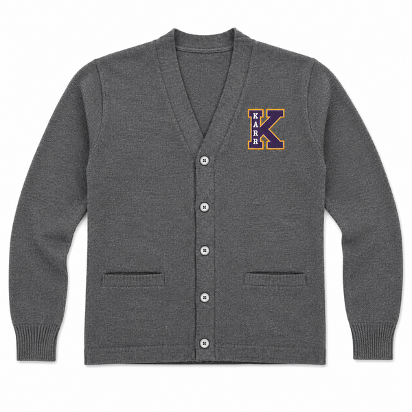 Edna Karr Cardigan Sweater – Grey, Purple & More | Poree's Embroidery