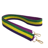 Mardi Gras Striped Beaded Purse Strap