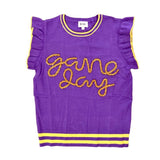 Game Day Tinsel Sleeveless Top