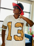 New Orleans Saints Inspired #13 White V-Neck Jersey By Poree's Embroidery