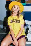 Louisiana Game Day Fringe Star TShirt - By Poree's Embroidery