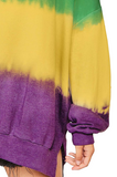 Mardi Gras Striped Tie Dye Sweatshirt - Poree's Embroidery