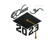 Class of 2023 Grad Embroidered Logo - By Poree's Embroidery