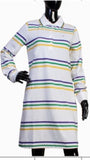 Mardi Gras Girls Thin Striped Polo Shirt Dress - Poree's Embroidery