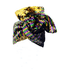 Mardi Gras Sequin Striped Turban - Poree's Embroidery