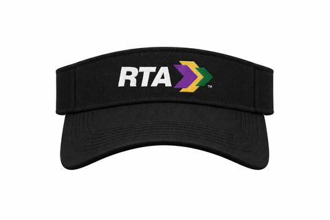 RTA New Orleans Embroidered Black Visor – Regional Transit Authority Adjustable Work Hat