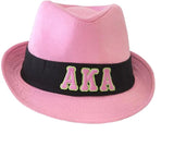 Alpha Kappa Alpha Sorority Pink AKA Fedora Hat