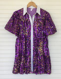 Mardi Gras Sequin Mini Dress