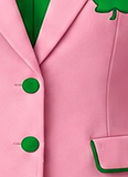 Pre-Order- Alpha Kappa Alpha Heritage Blazer | Pink & Green AKA Inspired Blazer | Poree’s Embroidery