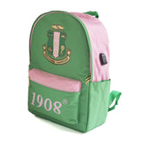 Alpha Kappa Alpha (AKA) USB Port Backpack