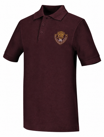 McDonogh 35 Short Sleeve Polo Shirt – Maroon or White