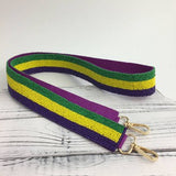 Mardi Gras Beaded Stripe Purse Strap