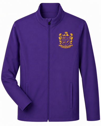 Edna Karr Cougars Soft Shell Jacket – Windproof & Water-Resistant | Purple