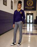 Arriving September 15th-Plaid #99 (Grey) Stretch Pants by Poree’s Embroidery-For Edna Karr or McMain