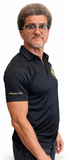 St. Augustine High School Alumni Polo Shirt | Purple Knight Embroidered Polo (White, Purple, Black)