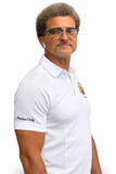 St. Augustine High School Alumni Polo Shirt | Purple Knight Embroidered Polo (White, Purple, Black)