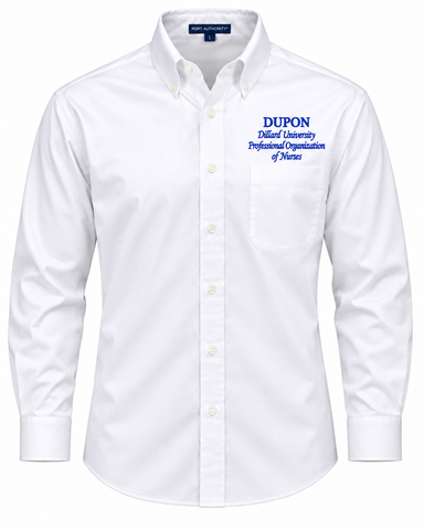 DUPON Embroidered Button-Down Shirt | Dillard University Professional Organization of Nurses