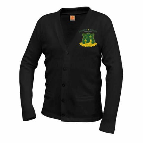 Inspire NOLA Andrew Wilson charter School Black. Cardigan Sweater by Poree’s Embroidery