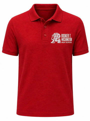 KIPP Booker T Washington red uniform polo shirt embroidered New Orleans