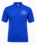 DUPON unisex royal blue polo shirt with white embroidered left chest logo