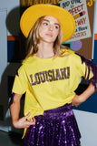 Louisiana Game Day Fringe Star TShirt - By Poree's Embroidery