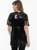 Gameday Fringe Sequin Top (2 Colors)