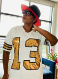 New Orleans Saints Inspired #13 White V-Neck Jersey By Poree's Embroidery