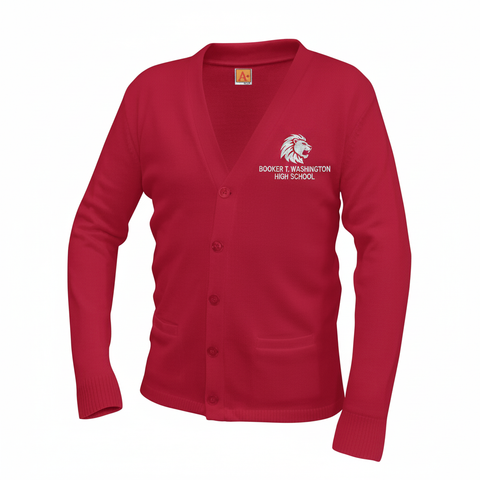 KIPP Booker T. Washington Red Cardigan Sweater