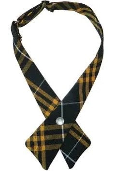 Plaid #2V cross tie for Eleanor McMain Secondary School and East St. John High School