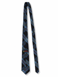 Back view of Plaid #57 four-in-hand school tie with Poree’s Embroidery label