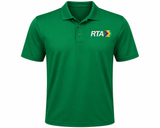 Green Regional Transit Authority (RTA) wicking polo short sleeve with embroidered logo on right chest performance uniform shirt”