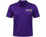 Regional Transist Authority (RTA) purple uniform polo breathable short sleeve embroidered right chest logo shirt
