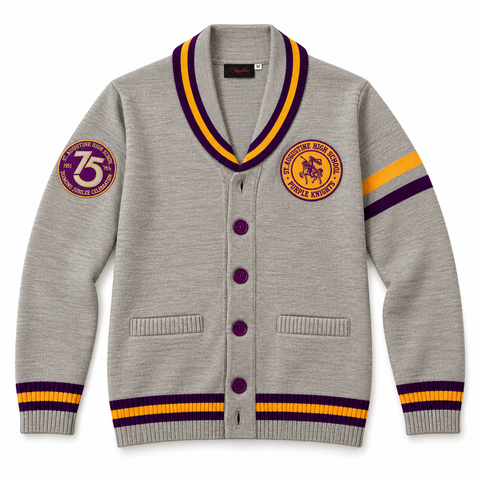 St. Augustine 75th Diamond Jubilee cardigan with St. Augustine seal