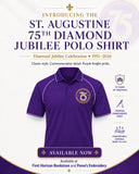 St. Augustine 75th Diamond Jubilee Polo Shirt promotional graphic