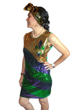 Mardi Gras Sequin Striped Turban - Poree's Embroidery