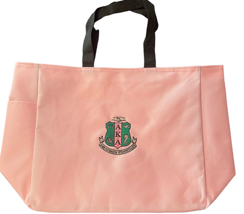 AKA Cotton Tote Bag W/black handles - Poree's Embroidery