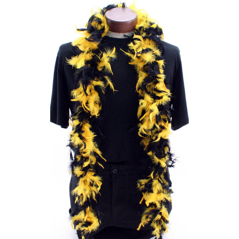 Black and Gold Feathered Boa - Poree's Embroidery