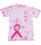 Breast Cancer Tie-Dye T-Shirt - Poree's Embroidery