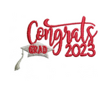 Congrats Grad 2023 Embroidered Design - By Poree's Embroidery