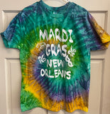 Mardi Gras Tie Dye with Print - Poree's Embroidery
