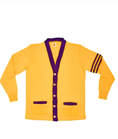 Yellow 2025 varsity cardigan