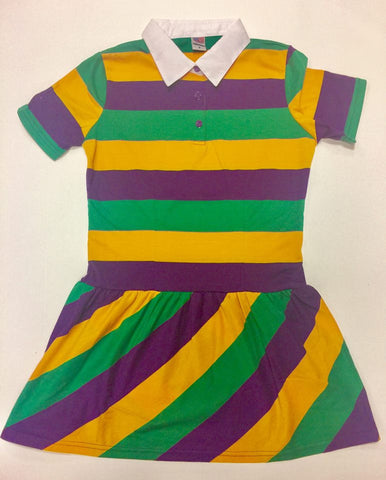 Mardi Gras Fit to Flare Women's Polo Shirt Dress (Slim Fit) Medium (2) Mardi Gras Fit to Flare Women's Polo Shirt Dress (Slim Fit) Medium (2)