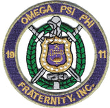 Omega Psi Phi Shield Embroidered Logo - Poree's Embroidery