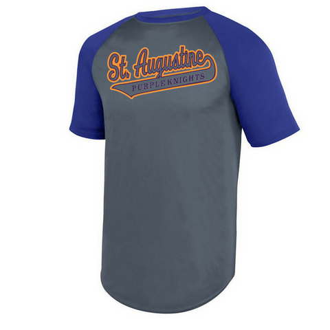 Fanwear-St. Augustine Swoosh Wicking Short Sleeve Baseball Jersey - Poree's Embroidery