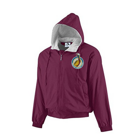 Morris Jeff Community School Maroon Hooded Jacket - Poree's Embroidery