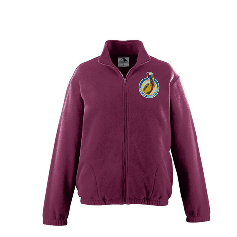 Morris Jeff Community School Maroon Fleece Jacket - Poree's Embroidery