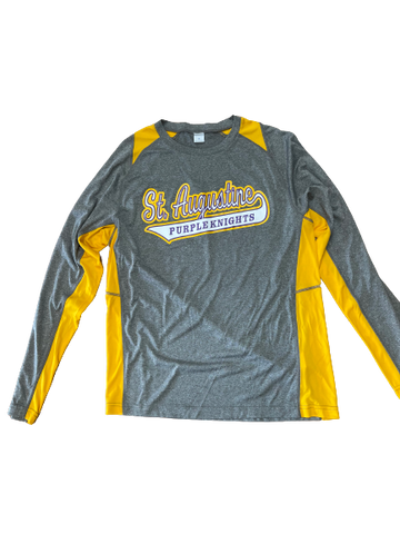 St. Aug Long Sleeve Screen Printed Swoosh T'shirt - By Poree's Embroidery