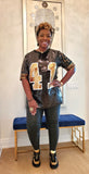 Black and Gold Sequin Numbered Jersey - Poree's Embroidery