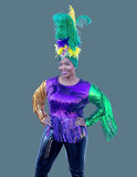 Mardi Gras Fringed Top